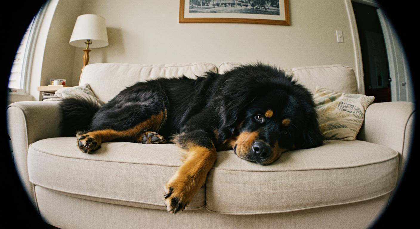 Relaxed dog sleeping